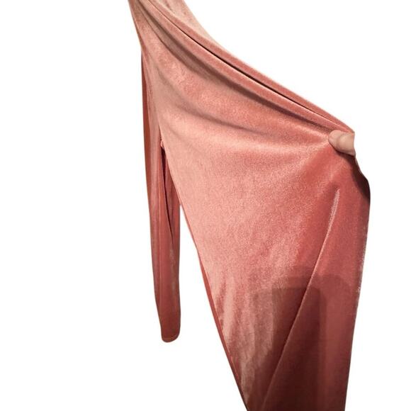 BiBi M velvet oversized wide leg adjustable overalls dusty pink mauve - Picture 7 of 11